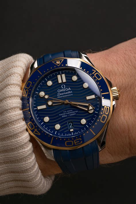 omega seamaster gold steel|omega seamaster gold bezel.